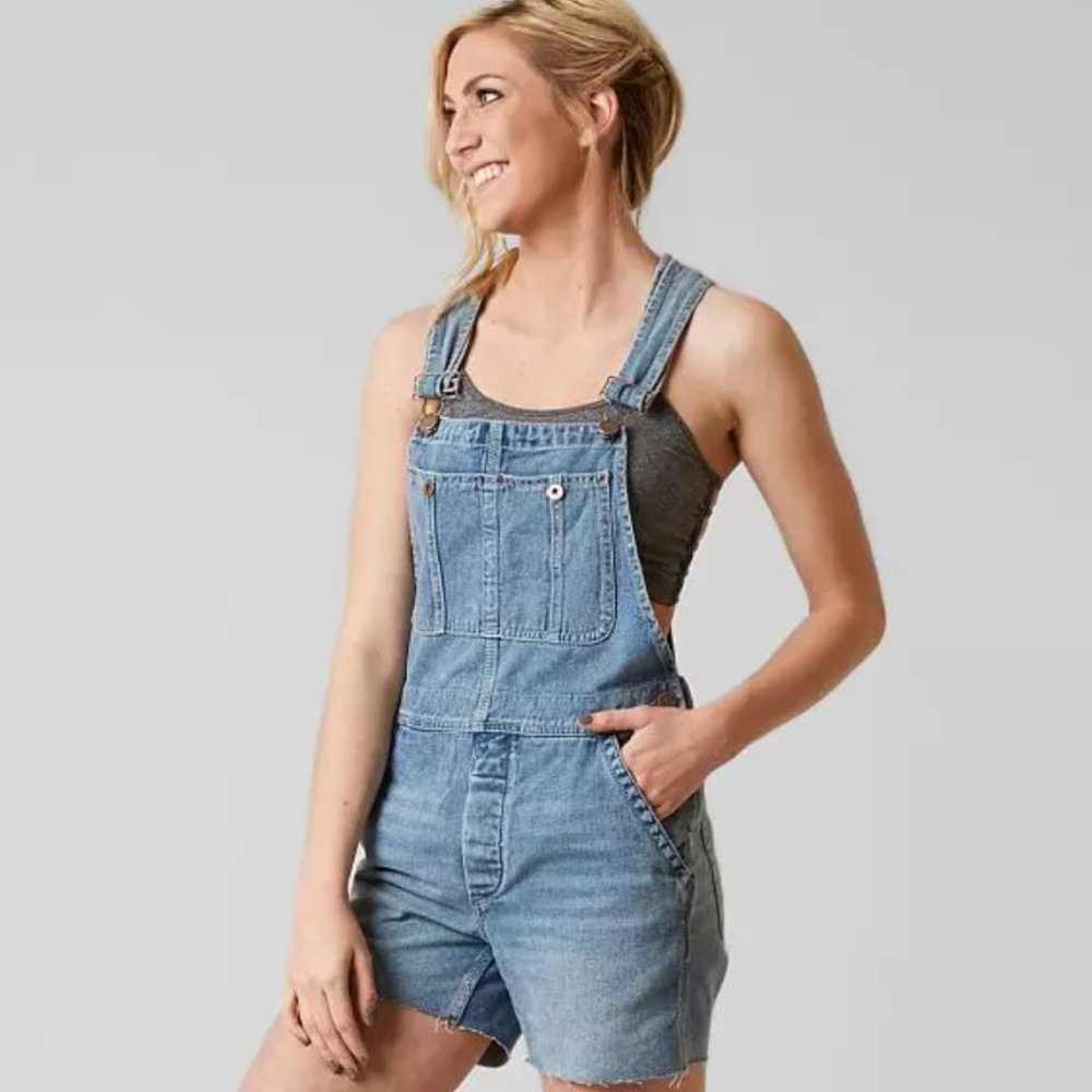 Free People Denim Overalls